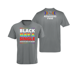 Black Gay & Single QR Code T-Shirt