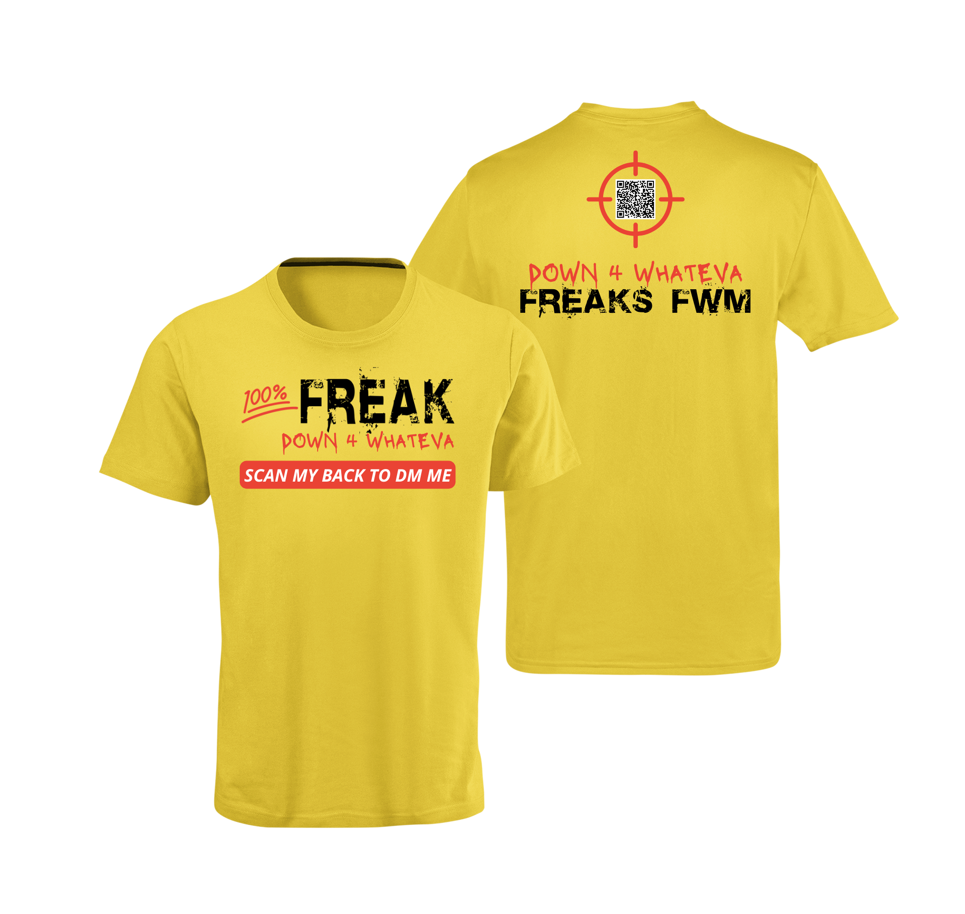 100% Freak QR Code T-Shirt