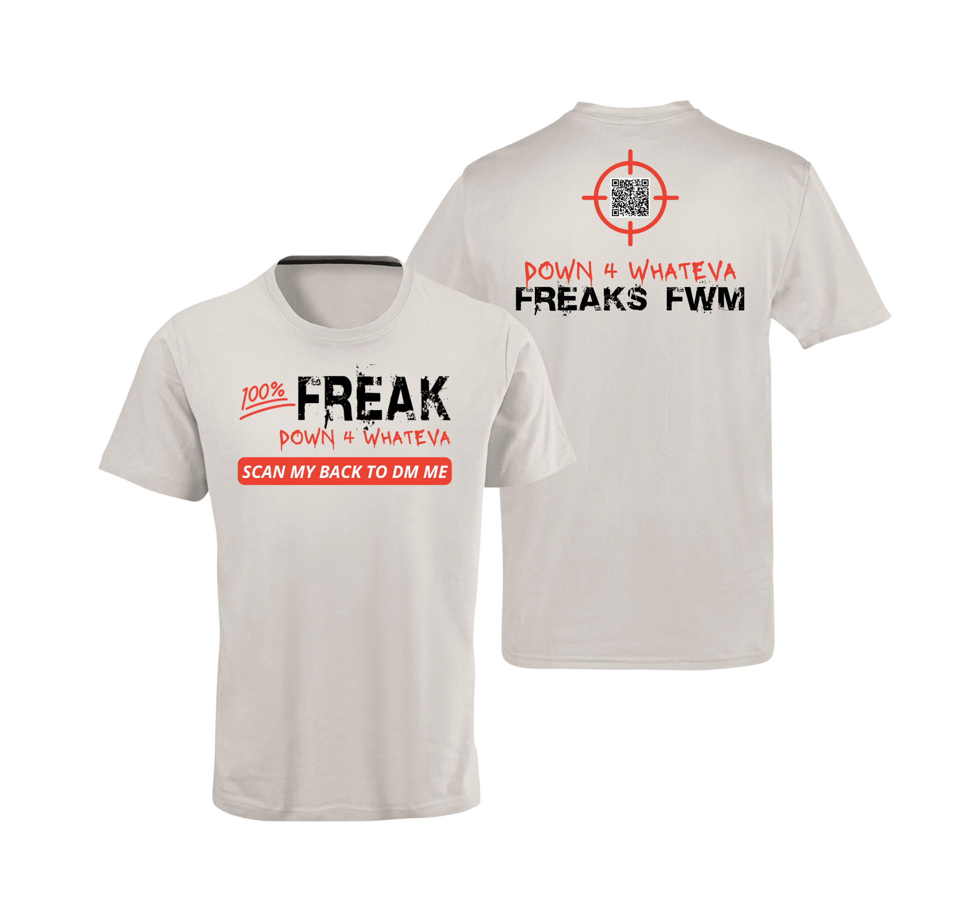 100% Freak QR Code T-Shirt