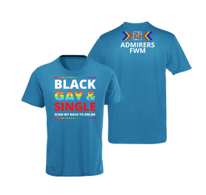 Black Gay & Single QR Code T-Shirt